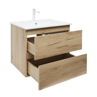 Kúpeľňová skrinka 2 zásuvková s umývadlom SAT B-Way 59x50x45 cm dub mat BWAY260OAKU4B2