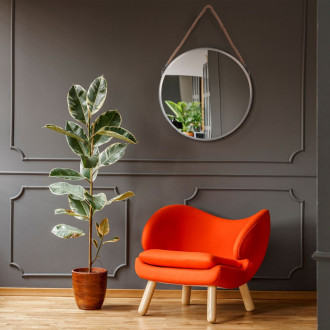REA Zrkadlo okrúhle 40CM KLMH-0410S-1 HOM-05630 HOM-05630
