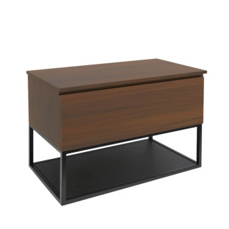 Kúpeľňová skrinka s krycou doskou SAT B-Way 99x30x45 cm orech mat BWAY100NUTDESK