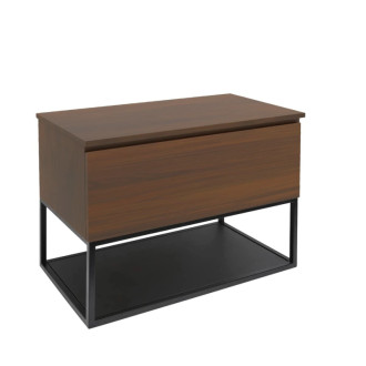 Kúpeľňová skrinka s krycou doskou SAT B-Way 59x30x45 cm orech mat BWAY60NUTDESK
