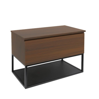 Kúpeľňová skrinka s krycou doskou SAT B-Way 79x30x45 cm orech mat BWAY80NUTDESK