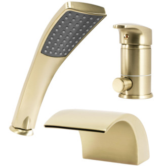 REA Trojdielna vaňová batéria RIVEN Brush Gold -B0494 REA-B0494