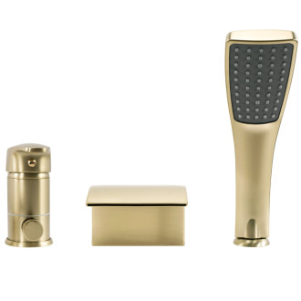 REA Trojdielna vaňová batéria RIVEN Brush Gold -B0494 REA-B0494