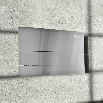 REA Tlačidlo T Brush Steel REA-E0057
