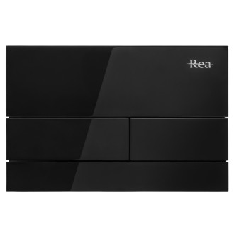 REA Tlačidlo T Black Glass -E0051 REA-E0051