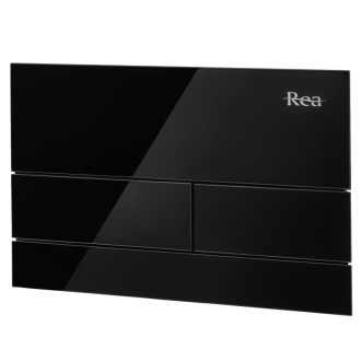 REA Tlačidlo T Black Glass -E0051 REA-E0051