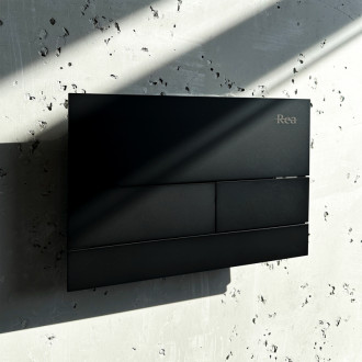 REA Podomietkový WC systém + tlačidlá T Black KPL-E0056