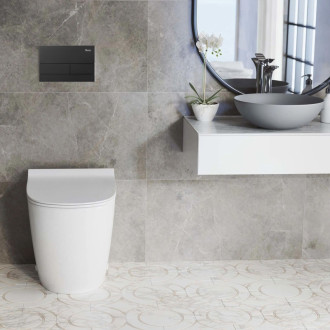 REA Podomietkový WC systém + tlačidlá T Black KPL-E0056