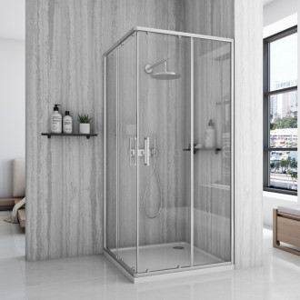 REA Sprchovací kút City 90x90 Nickel Brush KPL-E0058 KPL-E0058