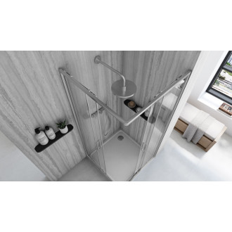 REA Sprchovací kút City 90x90 Nickel Brush KPL-E0058 KPL-E0058