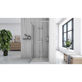 REA Sprchovací kút City 90x90 Nickel Brush KPL-E0058 KPL-E0058