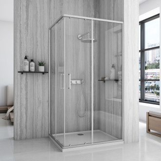 REA Sprchovací kút City 80x100 Nickel Brush -K6497 REA-K6497