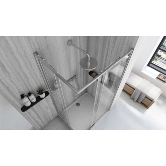 REA Sprchovací kút City 80x100 Nickel Brush -K6497 REA-K6497