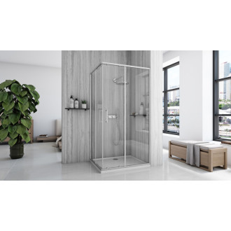 REA Sprchovací kút City 80x100 Nickel Brush -K6497 REA-K6497