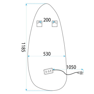 REA Zrkadlo LED 150x55cm YH-3359 HOM-01512 HOM-01512