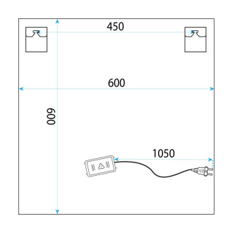 REA Zrkadlo LED 60x60 YH-BL-12 HOM-01513 HOM-01513