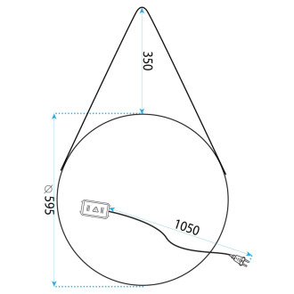 REA Zrkadlo LED 60cm YH-3339 HOM-01504 HOM-01504