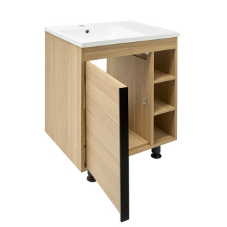 Kúpeľňová skrinka s umývadlom Naturel Lucca 59x70x45 cm dub mat LUCCA60D