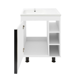 Kúpeľňová skrinka s umývadlom Naturel Lucca 59x70x45 cm biela lesk LUCCA60W