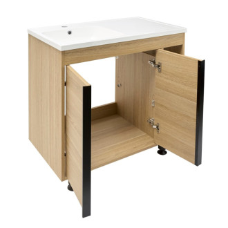 Kúpeľňová skrinka s umývadlom Naturel Lucca 79x70x45 cm dub mat LUCCA80D