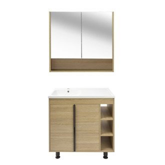 Kúpeľňová skrinka s umývadlom Naturel Lucca 79x70x45 cm dub mat LUCCASET80D