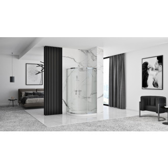 REA Sprchová kabína Look Chrome 80x80 + Sprchová vanička Look White -K7904 REA-K7904