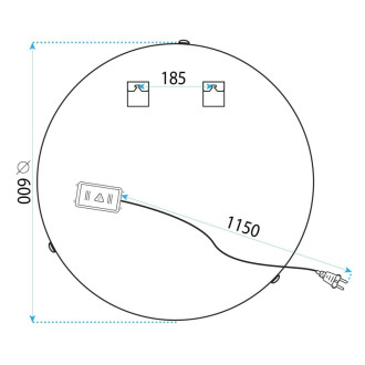 REA Zrkadlo LED 60cm 106 HOM-02699 HOM-02699