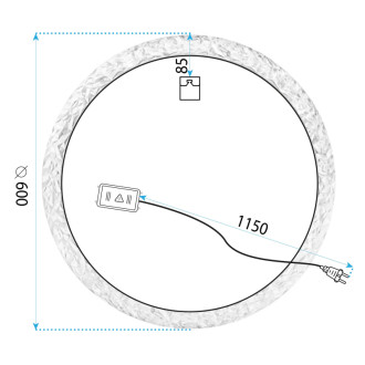 REA Zrkadlo LED 60cm 107 HOM-02700 HOM-02700