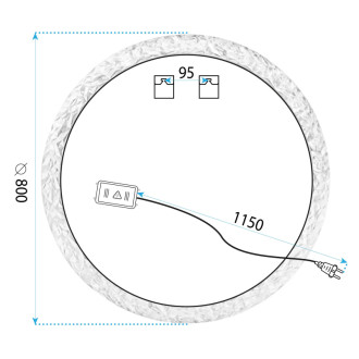 REA Zrkadlo LED 80cm 108 HOM-02701 HOM-02701