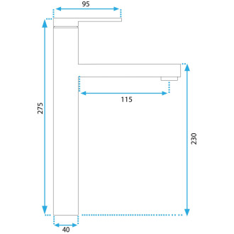REA Kúpeľňová batéria Pixel Chrome High -B6562 REA-B6562