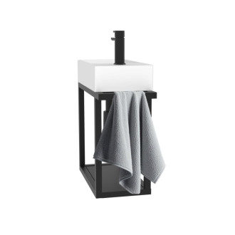 Kúpeľňová skrinka s umývadlom SAT B-Way 39,5x40x21,5 cm čierna mat BWAY40FRAME