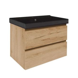 Kúpeľňová skrinka s umývadlom SAT B-Way 79x50x45 cm dub mat BWAY280OAKU1B