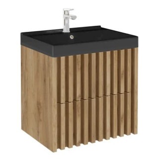 Kúpeľňová skrinka s umývadlom SAT Delano 60x46 cm dub mat DELANO60ZDUMB