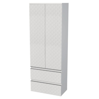 Kúpeľňová skrinka vysoká SAT Cube Way 60x163x33 cm biela mat CUBE3DV602D2ZBP
