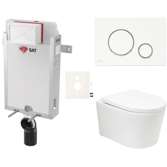Závesný wc set na zamurovanie SAT BREVIS SIKOSZBRTOR70