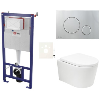 Závesný wc set do ľahkých stien / predstenová SAT BREVIS SIKOSSBRTOR71K