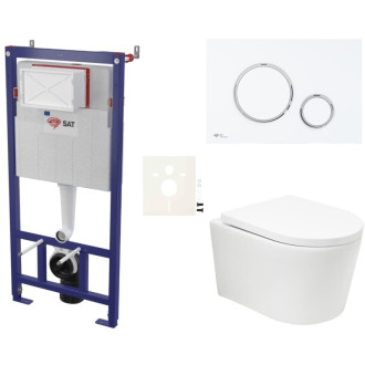 Závesný wc set do ľahkých stien / predstenová SAT BREVIS SIKOSSBRTOR76K