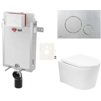 Závesný wc set na zamurovanie SAT BREVIS SIKOSZBRTOR71