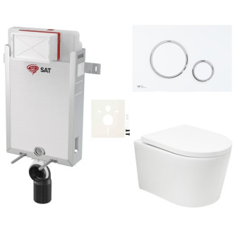Závesný wc set na zamurovanie SAT BREVIS SIKOSZBRTOR76