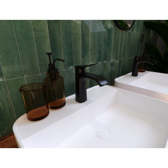 Umývadlová batéria SAT Infinitio bez výpuste čierna matná SATBSINF271C