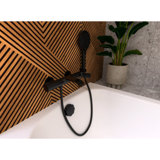 Vaňová batéria SAT Infinitio bez sprchového setu 150 mm čierna matná SATBSINF222C