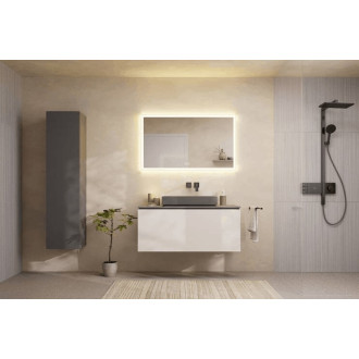 Ľad zrkadlo s dotykovým senzorom Hansgrohe Xarita E 120,6x70,6 cm biela matná 54985700