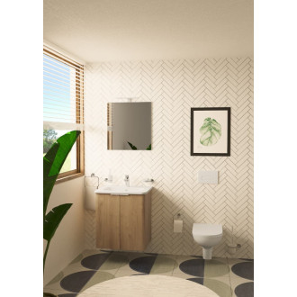 Kúpeľňová zostava s umývadlom VitrA Mia 56,5x62,5x44,5 cm zlatý dub MIASETPR60D