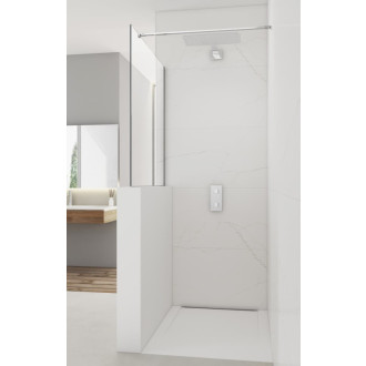 Sprchová zástena SAT Walk-in 100x100 cm na zníženú priečku chróm SATBWIS100PR