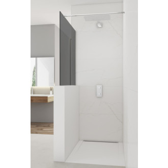 Sprchová zástena SAT Walk-in 110x100 cm na zníženú priečku chróm SATBWIS110KSPR