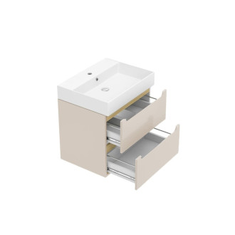 Kúpeľňová skrinka s umývadlom Naturel Stilla 80x60x45 cm kašmír mat STILLADK08057U2