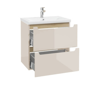 Kúpeľňová skrinka s umývadlom Naturel Stilla 60x60x45 cm kašmír mat STILLADK06056U3