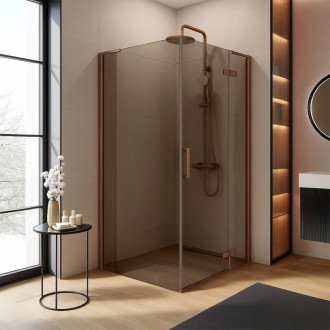 REA Sprchová kabína Hugo Copper Brush 80x80 KPL-K6964