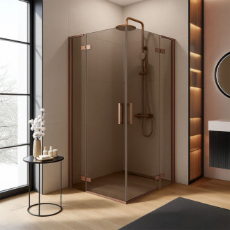 REA Sprchová kabína Hugo Double 90x90 Copper Brush KPL-K6974