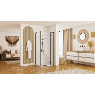 REA Hugo Black 100x90 Sprchová kabína KPL-45225